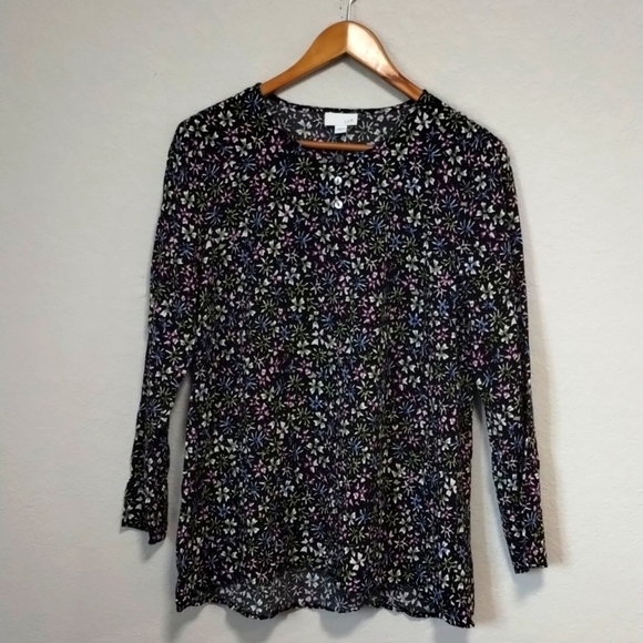 J Jill Colorful Flower Top - Picture 1 of 6